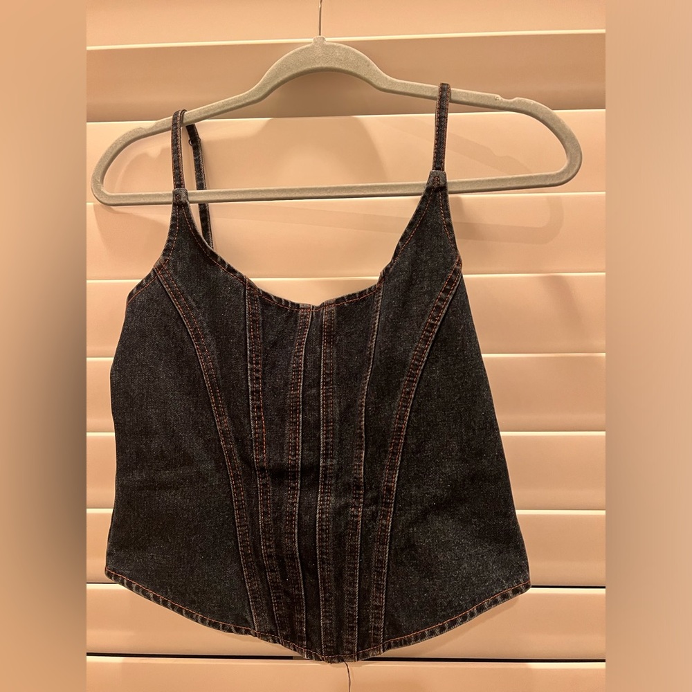 Pacsun denim corset top